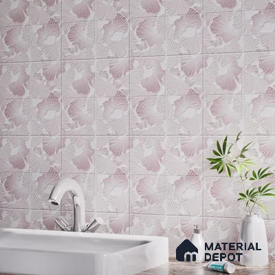 Floral Wall Tile TL 07244 C Florina 4002 Granula 1 ft x 1 ft Ceramic Matte Finish - 9 mm  | 2 mm Spacer is Mandatory | Please Expect a Slight Variation of Pattern (Sample)